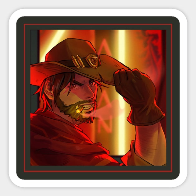 Jesse·Mccree Sticker by LinRZ_Aran